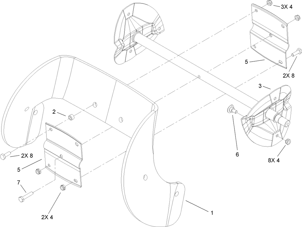Rotor Assembly Diagram and Parts List for 33006 260000001 - 260999999 Lawn Boy Snow Blower